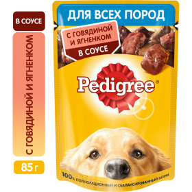 Корм для собак «Pedegree» го­вя­ди­на и яг­не­нок в соусе, 85 г