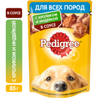 

Корм для собак "PEDIGREE"(кролик/инд)85г