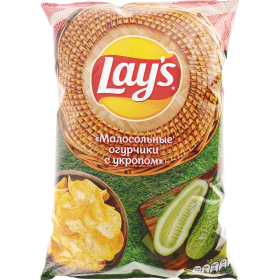 Чипсы «Lay's» малосольные огурчики с укропом, 125 г