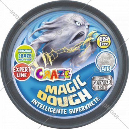 Тесто-пластилин «Craze» Magic Dough, 34903.F, прозрачное-воздух, с блеском, 70 г