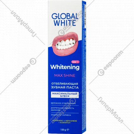Зубная паста «Global White» Max Shine, отбеливающая, 100 мл