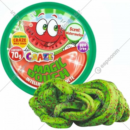 Тесто-пластилин «Craze» Magic Dough, 35368.B, Фруктовая фантазия, зеленый-арбуз, 70 г