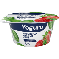 

Йогурт"YOGURU"(клубн-шпинат,2.5%,ст)130г
