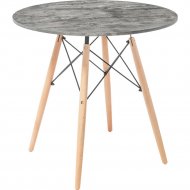 Обеденный стол «Mio Tesoro» ST-001-80, серый бетон/дерево
