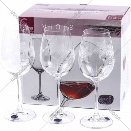 Набор бокалов для вина «Bohemia Crystal» K0562/350, 6 штук, 350 мл