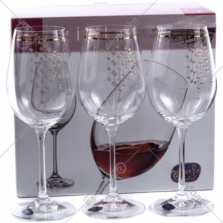 Набор бокалов для вина «Bohemia Crystal» Q9104/350, 6 штук, 350 мл