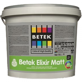 Краска «Betek» Elixir Matt White, 15 л