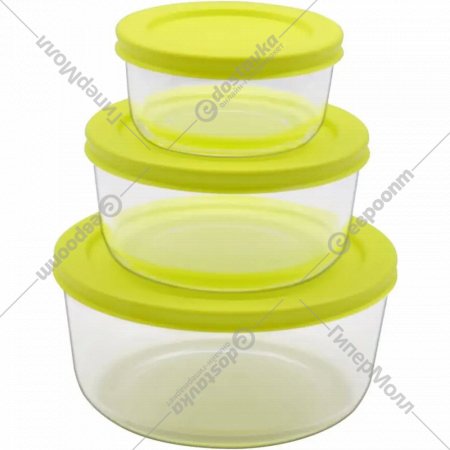 Набор контейнеров «Appetite» SL3RG, зеленый, 3 шт