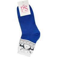 Носки женские «Premier Socks» сине-белые с черными оленями