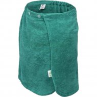 Накидка для бани «Банные штучки» махровая, для мужчин, зеленый, 140х60 см