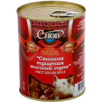 

Свинина тушеная в/с "СНОВ" 338г