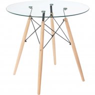 Обеденный стол «Mio Tesoro» ST-011, 80x72, стекло/дерево
