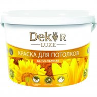 Краска «Dekor» ВД-АК-216, для потолков, белоснежный, 7 кг