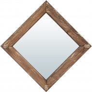 Зеркало для бани «Банные штучки» с вешалкой, состаренное, 3 рожка, липа, 30х30 см