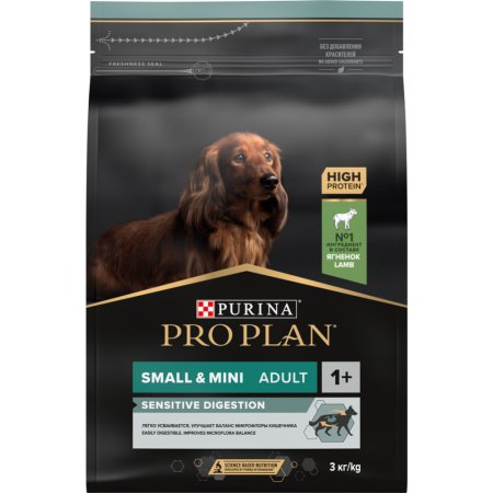 Корм для собак Pro Plan Adult Small&Mini Sensetive Digestion, ягненок/рис, 3 кг