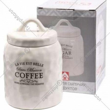 Банка для сыпучих продуктов «Home Line» Coffee, HC21A48-C, 700 мл