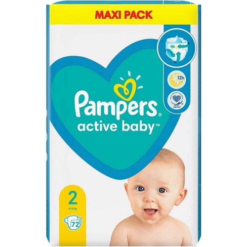 Подгузники «Pampers» Active Baby, размер 2, 72 шт