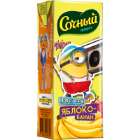 

Сок"СОЧНЫЙ ФРУКТ"(миньоны,ябл/банан)0.2л