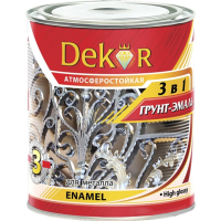 

Грунт-эмаль"DEKOR"(3в1,белый)1.9кг
