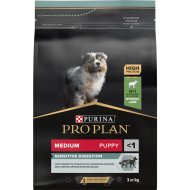 Корм для щенков «Pro Plan» Puppy Medium Sensetive Digestion, ягненок, 3 кг