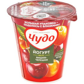Йогурт «Чудо» со вкусом вишни и че­реш­ни, 2%, 290 г