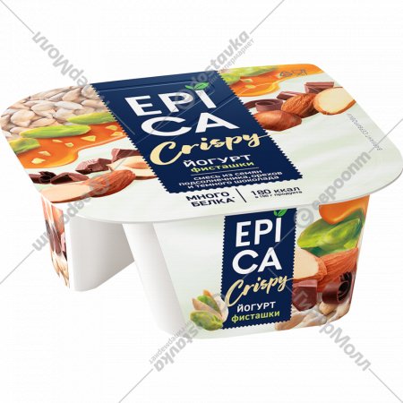 Йогурт «Epica» Crispy, 10.5%, с фисташками, 140 г