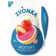 Йогурт питьевой «Zvonka» клубника-грейпфрут, 1%, 800 г