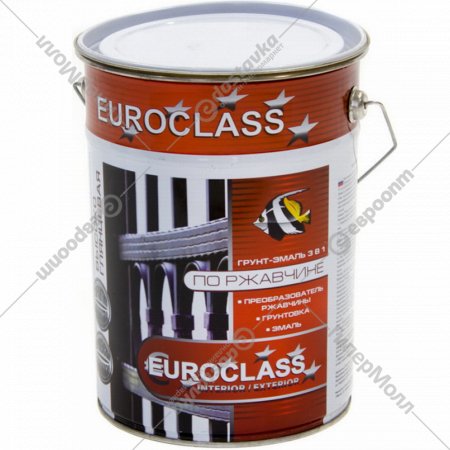 Грунт-эмаль «Euroclass» По Ржавчине, Серый, 20 кг