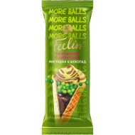 Мороженое Feelin пломбир шоколадный рисовые шарики с ароматом фисташки и наполнителем темный шоколад, 75 г