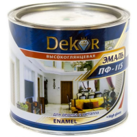 

Эмаль"DEKOR"(ПФ-115,белый матовый)1.8кг