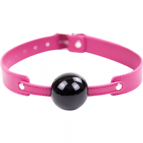 Кляп-шар «Kissexpo» 222102014, черный/фи­о­ле­то­вый
