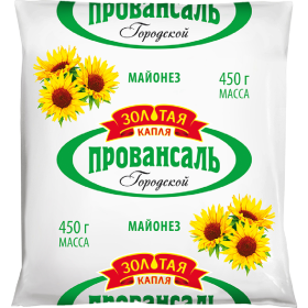 Май­о­нез «Зо­ло­тая капля» Про­ван­саль Го­род­ской 50%, 450 г