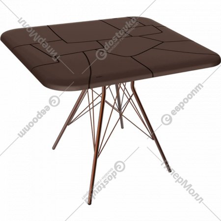 Кухонный стол «Sheffilton» SHT-TU2-1/TT30 83/83, медный металл/коричневый, 184304