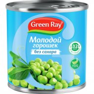 Горошек зеленый «Green Ray» без сахара, 400 г