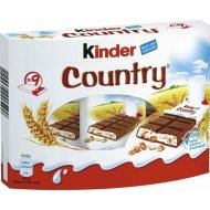 Батончик шок.«KINDER»(Country,9шт)211.5г
