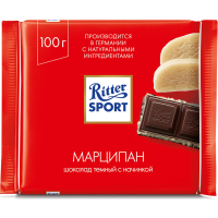 

Шоколад"RITTER SPORT"(тем.с марцип) 100г