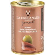 Оливки «La Explanada» фар­ши­ро­ван­ные пастой из ан­чо­усов, 300 мл