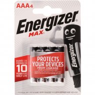 Элемент питания «Energizer» Max, LR3, AAA, 4 шт