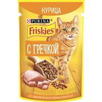 

Корм д/кошек"FRISKIES"(курица/гречка)75г