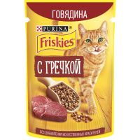 

Корм д/кошек"FRISKIES"(говяд/гречка)75г