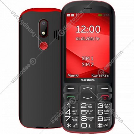 Мобильный телефон «Texet» TM-B409, черный/красный