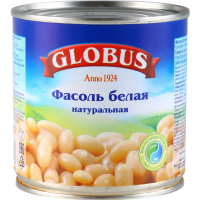 

Фасоль "ГЛОБУС" (белая,ж/б) 400г
