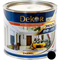

Эмаль"DEKOR"(ПФ-115,черный)0.4кг