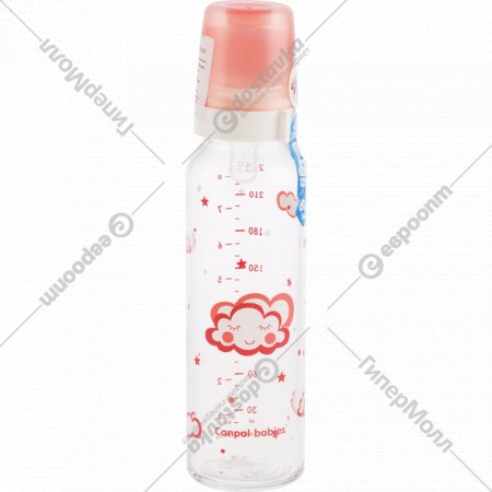 Бутылочка для кормления «Canpol Babies» стеклянная, 240 мл