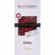 Шоколад «Bucheron» молочный, с кусочками малины, 100 г