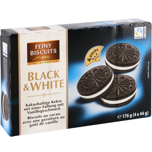 Печенье с начинкой «Feiny Biscuits» Black & White, 176 г