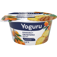 

Йогурт"YOGURU"(ананас-облеп,2.5%)ст.130г