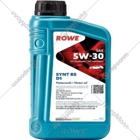 Моторное масло «ROWE» Hightec Synt RS D1 SAE 5W-30, 20212-0050-99, 5 л