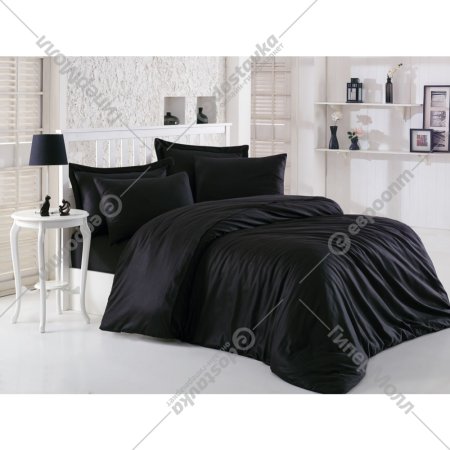 Комплект постельного белья «Царство сновидений» Сатин Черный, 2-спальный