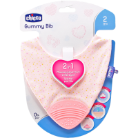 

Нагрудник с прорезыв."CHICCO"(Gummy)роз.